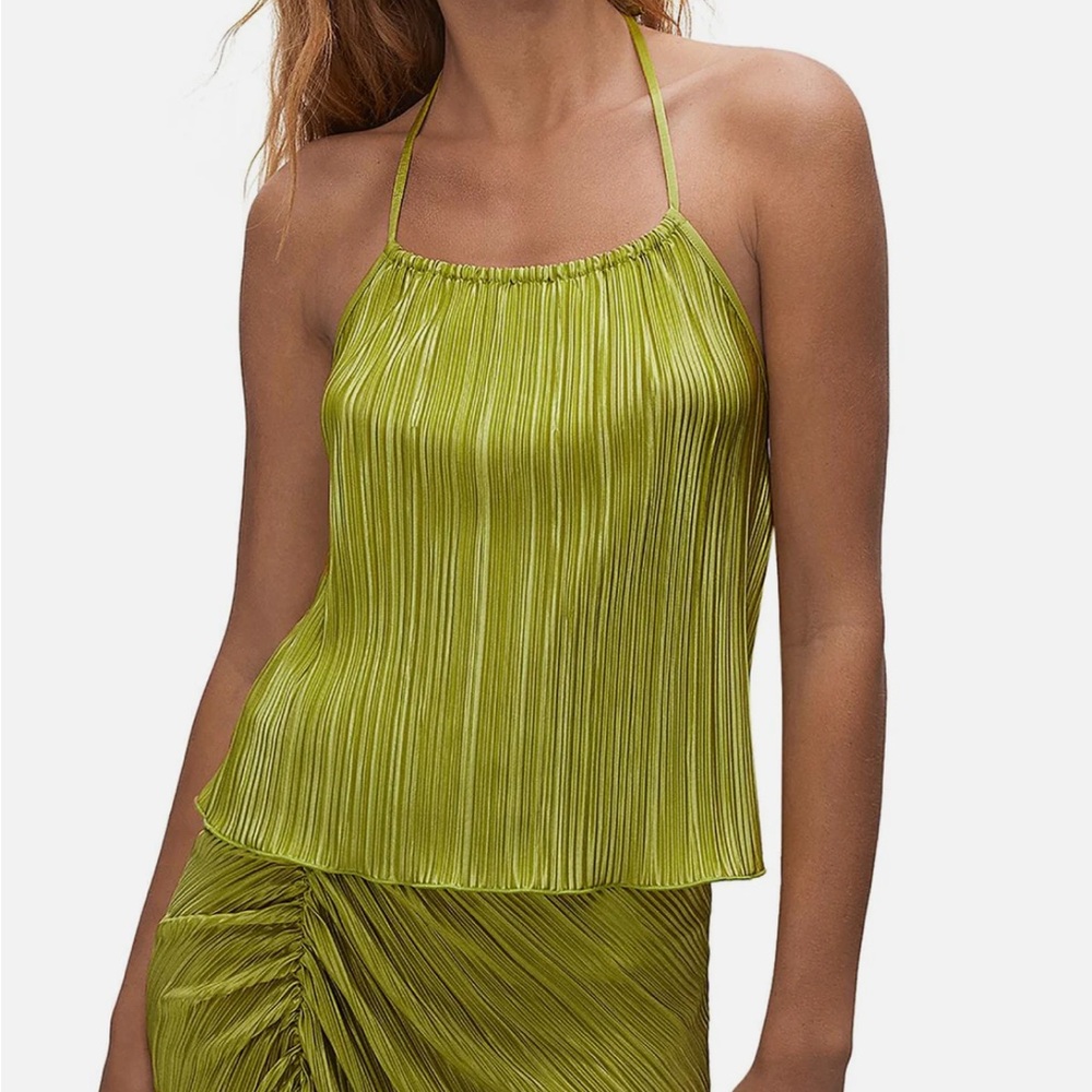 Good American plisse halter top